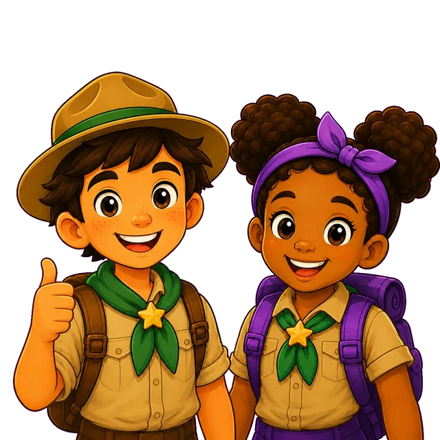 Zwei fröhliche Junior-Ranger.